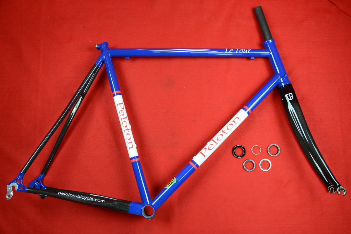 即決★新品★Peloton★Le Tour★Reynolds 853★レイノルズ853★クロモリ★カーボンバック★カーボンフォーク♪BU★ c1