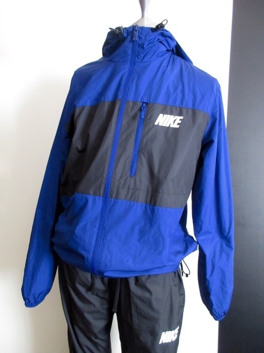 【限定セール，セール】 NIKE ナイキ 快適な着心地をキープ ウオームアップ 上下 スーツ メッシュ裏地 ジップパーカー&パンツ L 青/黒(ナイキ)｜売買されたオークション情報、yahooの商品情報をアーカイブ公開 - オ ナイロン