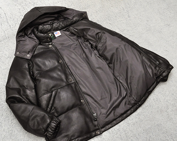 【高級】Schott ショット ラムレザー ダウンジャケット USA 肉厚 極暖 極暖の贅沢品！定価￥77,700 ショット SCHOTT 羊革 Dupont社製の最高峰