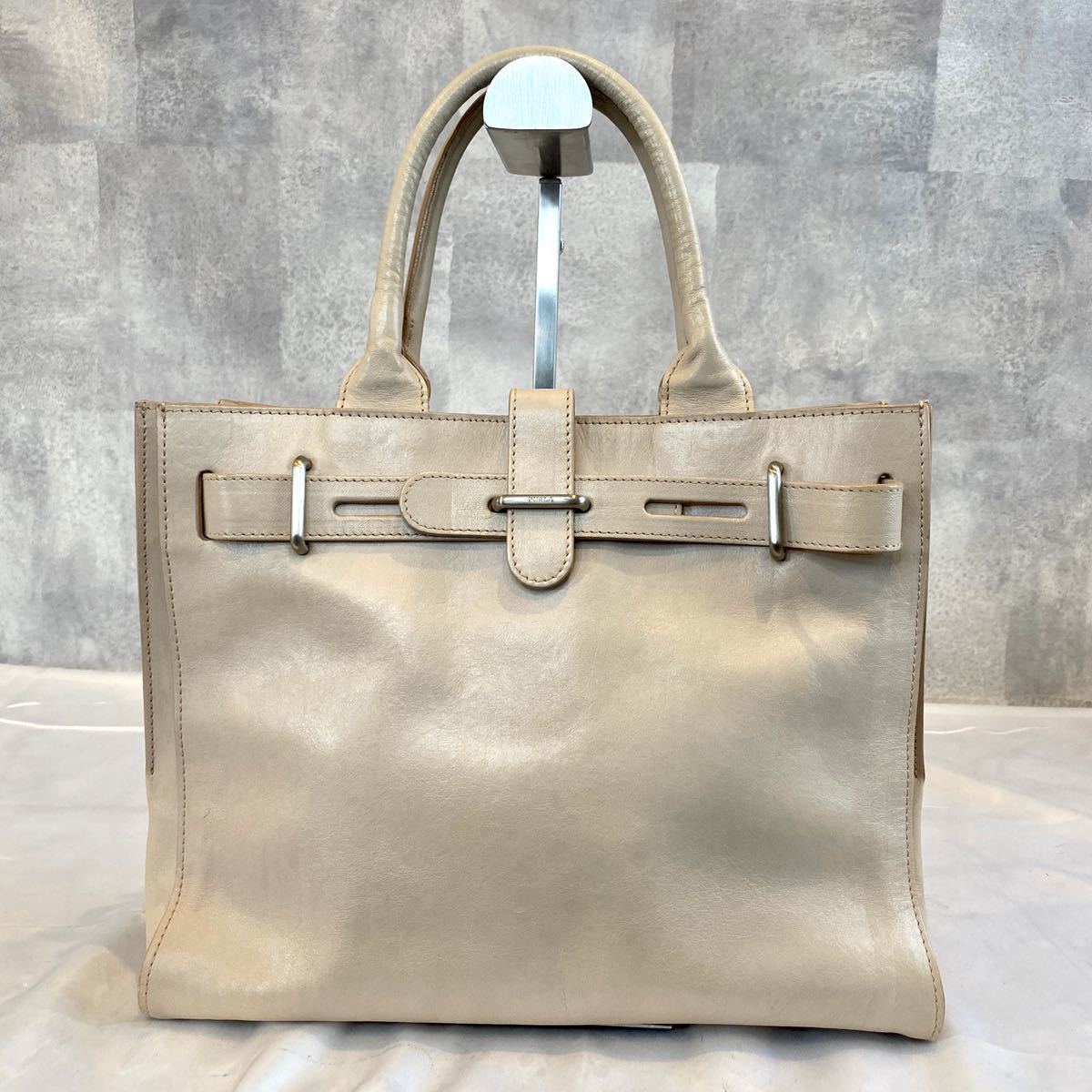 FURLA フルラ トートバッグ ハンドバッグ 薄ピンク ベージュ クリーム 