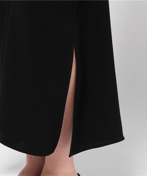 新品 agnes b. 定価3万 スリット入り マキシスカート 40 黒 Lサイズ  