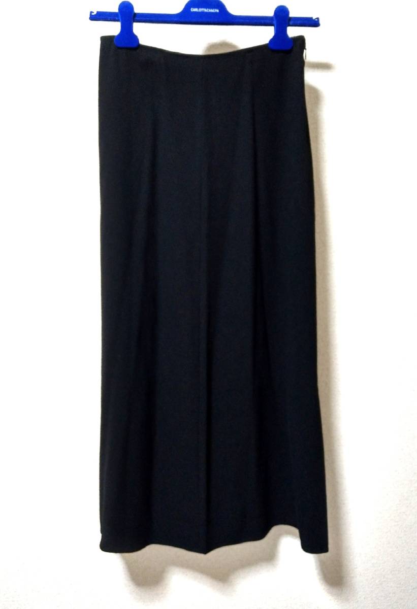 新品 agnes b. 定価3万 スリット入り マキシスカート 40 黒 Lサイズ  