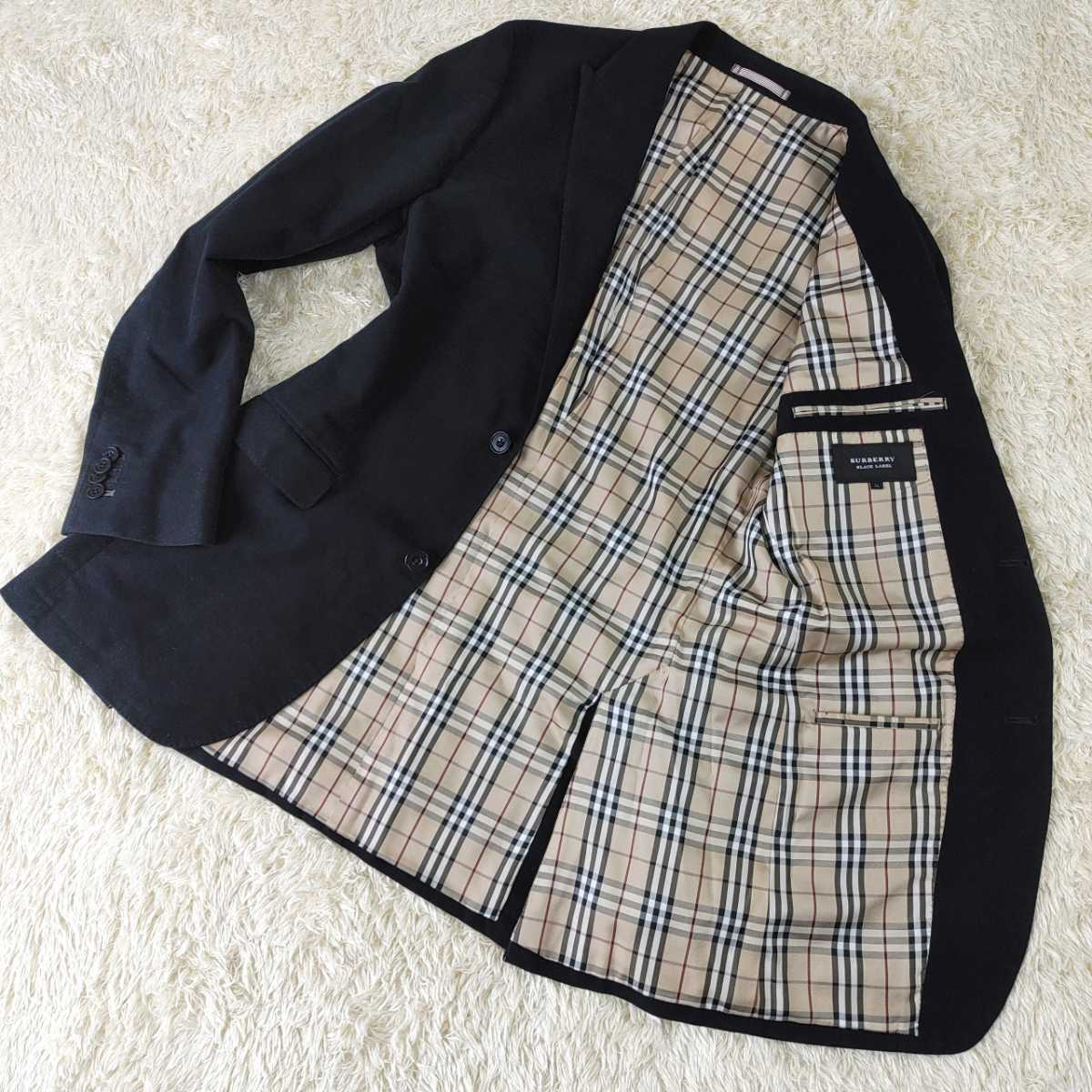 極美品 BURBERRY BLACKLABEL 紺ブレ テーラードジャケット M ☆美品超希少LLサイズ☆バーバリーブラックレーベル ノバチェック 総