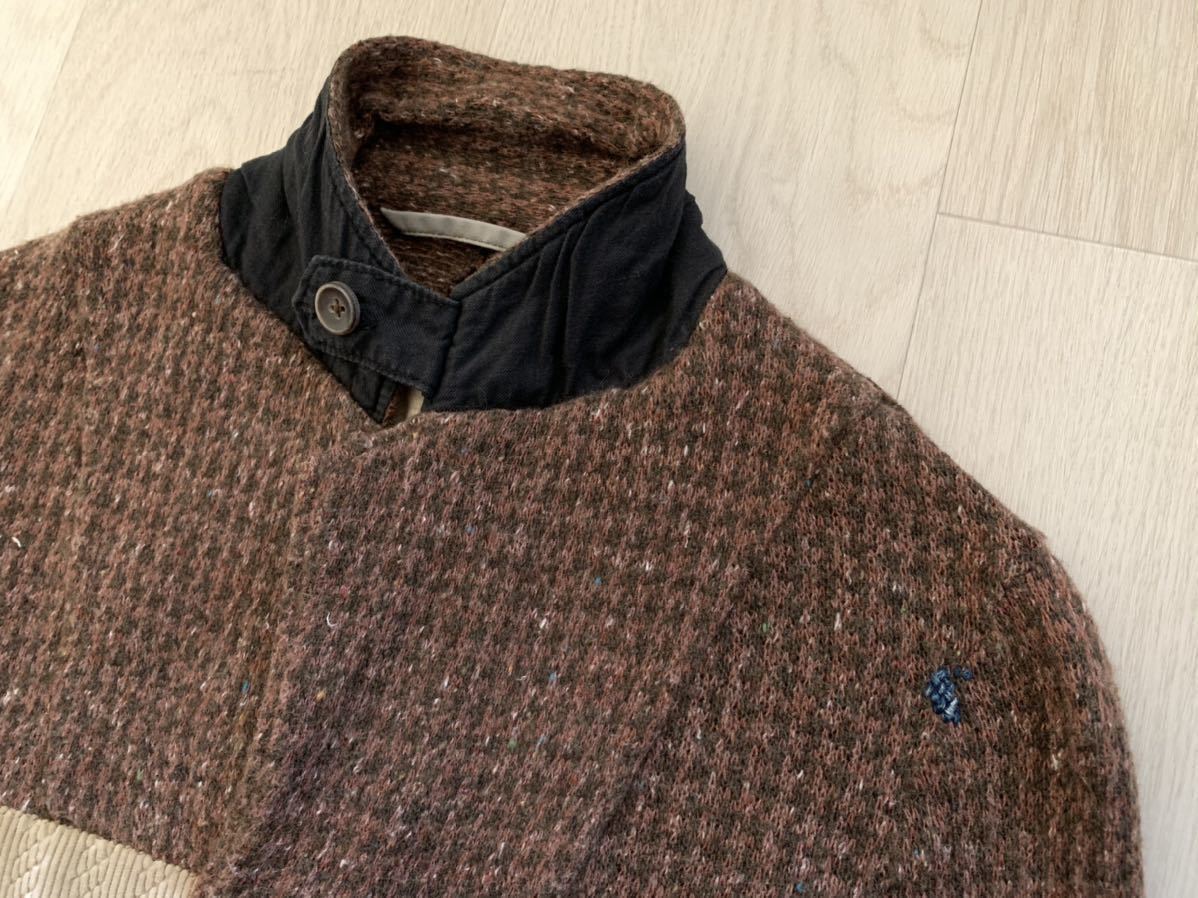 KAPITAL KOUNTRY レザー エルボーパッチ リメイク ウール ニット 