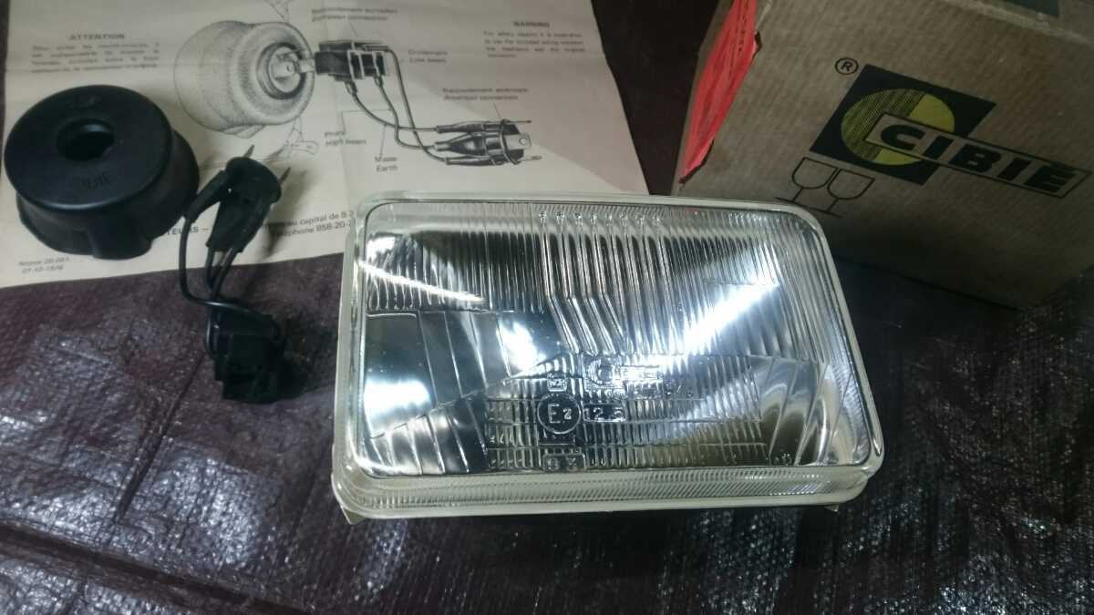 シビエ CIBIE ヘッドライト 当時物 ヘッド 昭和 旧車 良品1個 角目2