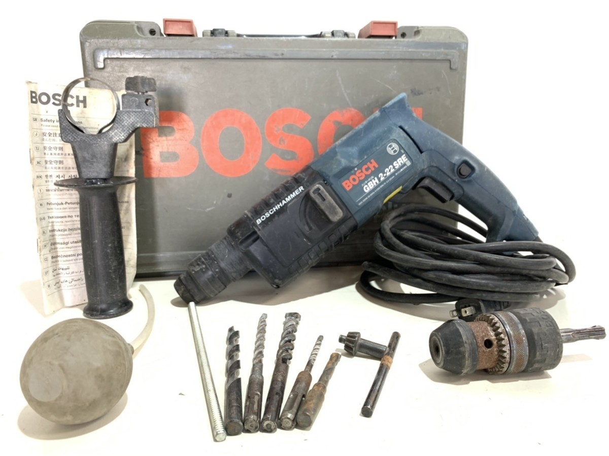 動作確認動画有 BOSCH ボッシュ ハンマドリル GBH2-22SRE はつり ハツリ ドリル 100v 電動工具 ケース付き k1125-5-0.9k(本体)｜売買されたオークション情報、yahooの商品情報をアーカイブ公開 - オーク ハンマドリル