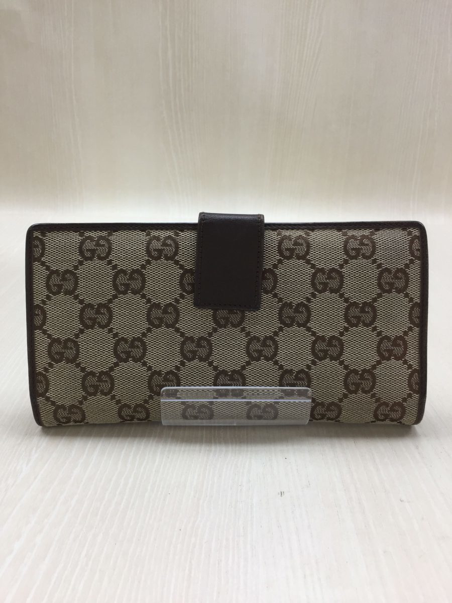 GUCCI◇GUCCI/グッチ/長財布/キャンバス/BEG/ベージュ/ グッチ 長財布
