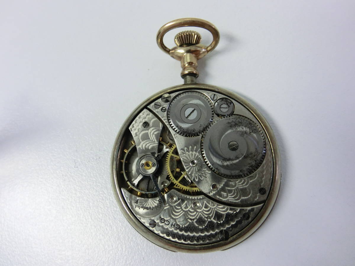 エルジン 銀無垢アンティーク懐中時計 1913年製 ELGIN 稼働品 silver 
