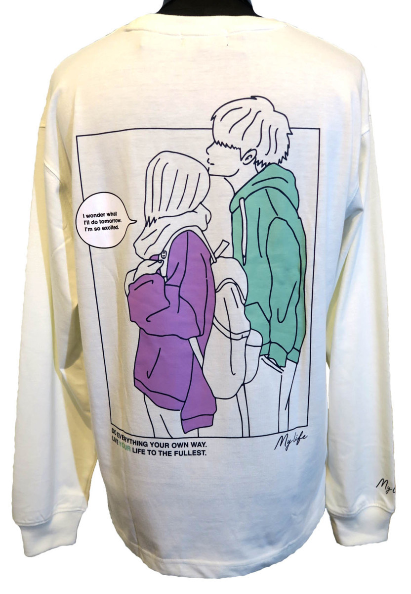 Lサイズ バックプリントtシャツ 長袖 カップル 2267 02 白 ホワイト ロンt ラバープリント 刺繍 ビンテージ イラスト White Lサイズ 売買されたオークション情報 Yahooの商品情報をアーカイブ公開 オークファン Aucfan Com