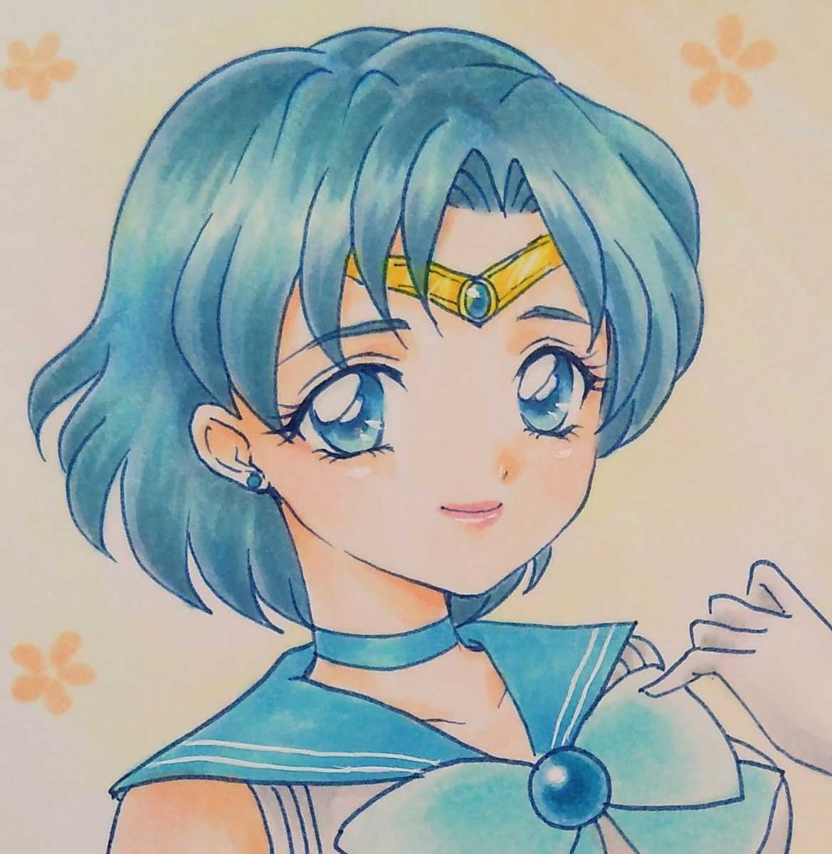 手描きイラスト 美少女戦士セーラームーン セーラーマーキュリー 水野亜美 手描きイラスト 売買されたオークション情報 Yahooの商品情報をアーカイブ公開 オークファン Aucfan Com