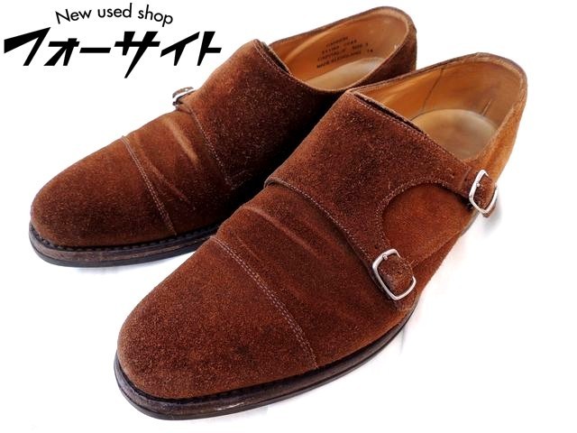 ナノユニバース 完売 本革 ダブルモンクストラップ シューズ 25.5 良品