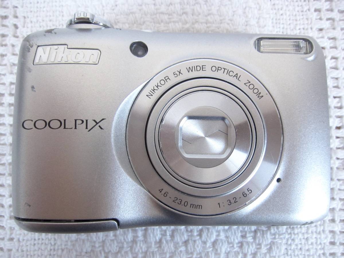 レンズエラー/ジャンク品 Nikon ニコン COOLPIX L26 シルバー/箱付/取 