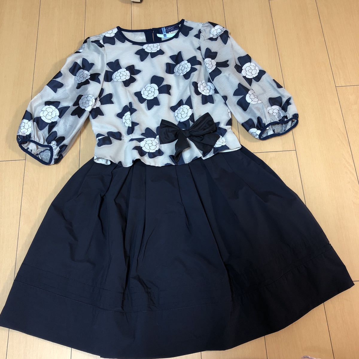 BE トゥービーシック TO ボトムス L フレアスカート紺ネイビー40 CHIC