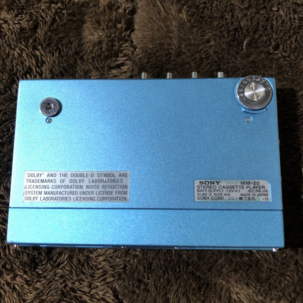 超希少！ビンテージ品！ソニー ウォークマン『WM-20』 日本製 ジャンク品 1980年製 昭和レトロ SONY ソニー WALKMAN ウォークマン WM-20