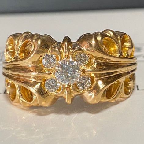 Chrome Hearts クロムハーツ 22K K&T ケーティーリング ダイヤ 純正 5P