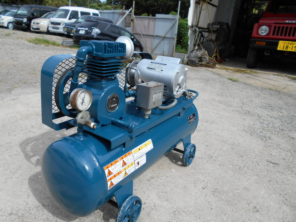 電動エアコンプレッサー fuji富士コンプレッサー FS-04 100V 0.4KW 