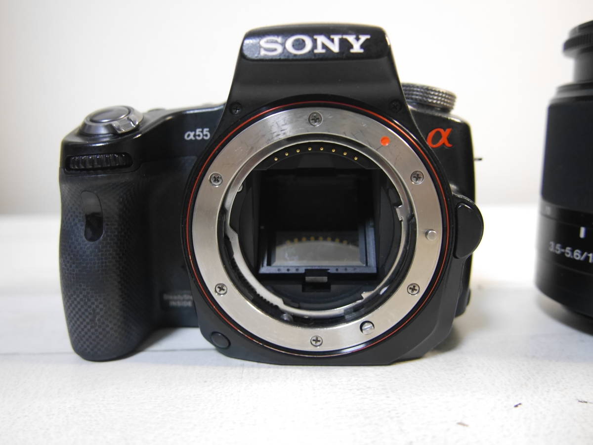 ジャンク SONY α55 一眼レフカメラ 18-70mm 3.5-5.6 レンズセット