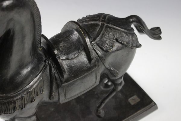 銅製 ブロンズ Yahoo!オークション 金工師 馬置物 高さ約33cm OY390