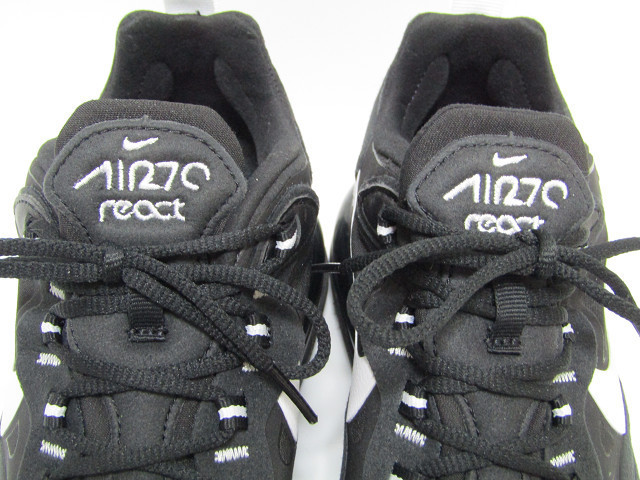 ☆NIKE　ナイキ　ナイキ エア マックス 270 リアクト 　レディーススニーカー　ブラック　＃23.5㎝　数回使用　K18926 0 ナイキ リアクト 全色 エレクトログリーン9&frasl;6発売 19HO-S