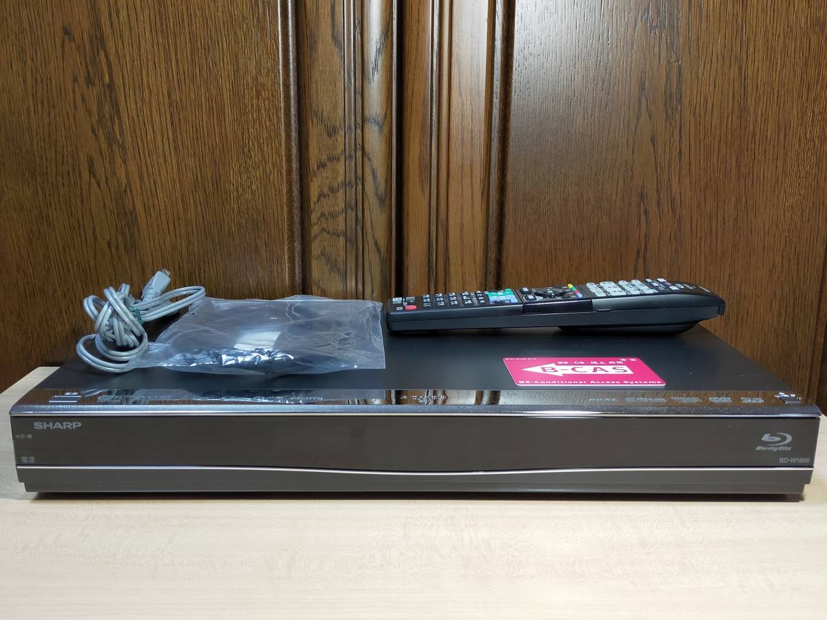 SHARP AQUOS BD-W1600 1TB 2チューナー B-CAS付き 動作品 シャープ BD