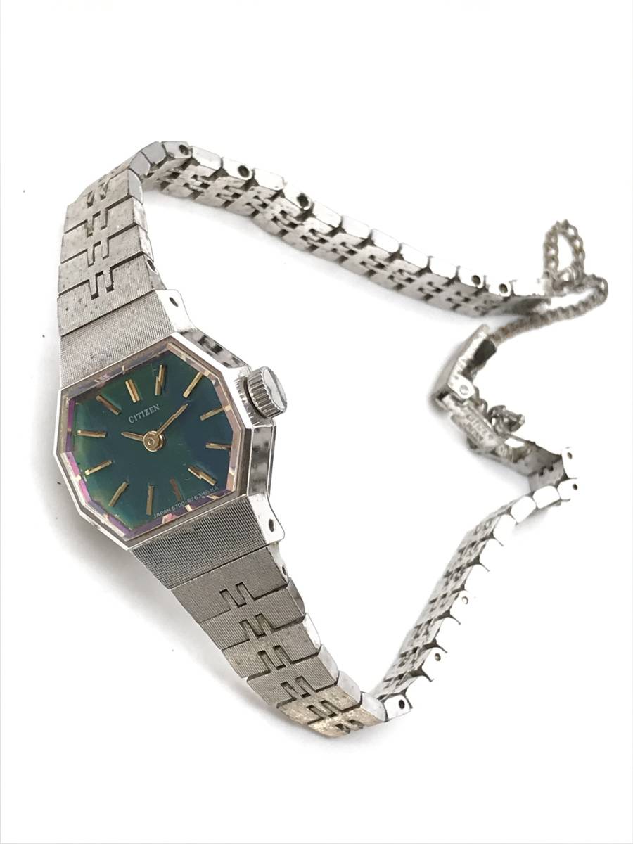 保管品 CITIZEN シチズン 4-674189 S 手巻き腕時計 カットガラス グリーン 可動品(その他)｜売買されたオークション情報 ...