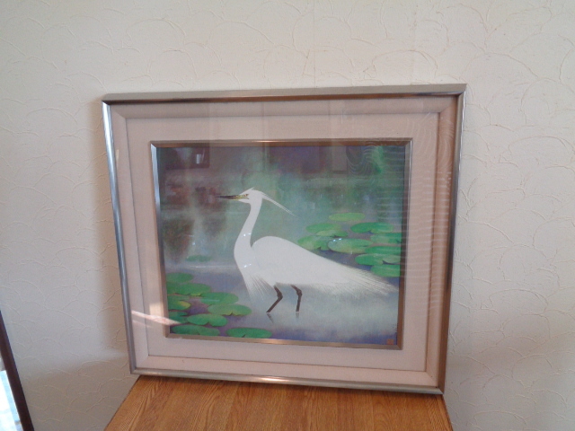 1309140]模写 廣瀬臺山 秋景山水図 絹本 掛軸◇合箱/大阪/文人画家