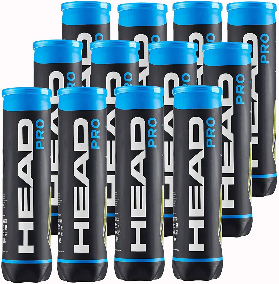 値下げ不可（一箱販売は6300円）HEAD PROテニスボール 24缶（96球） 激安テニスボール HEAD PRO 4個入り24缶 96個 HEAD(ヘッド) 硬式 HEAD(