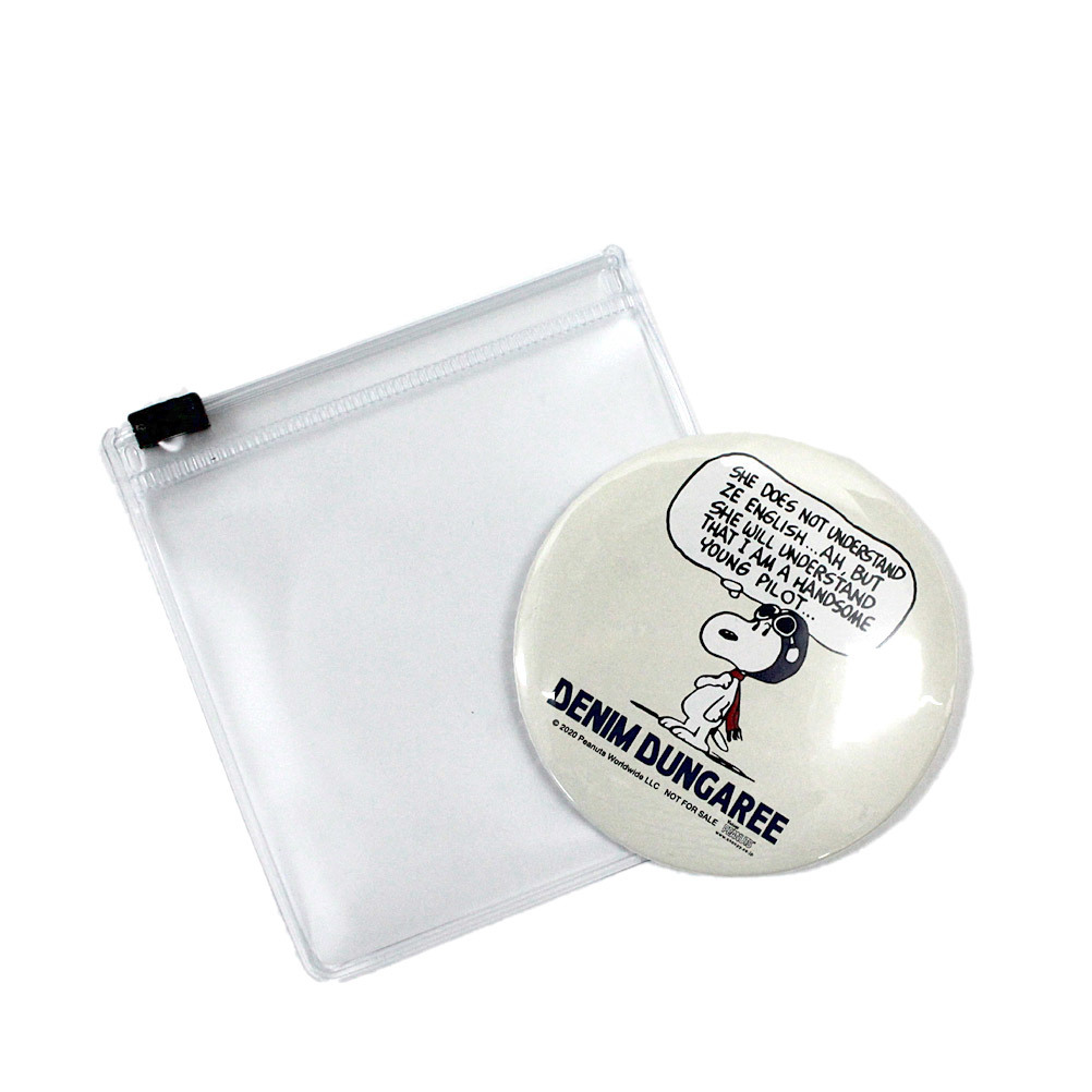 Denim Dungaree デニムアンドダンガリー Snoopy スヌーピー ノベルティ 缶バッジミラー その他 売買されたオークション情報 Yahooの商品情報をアーカイブ公開 オークファン Aucfan Com