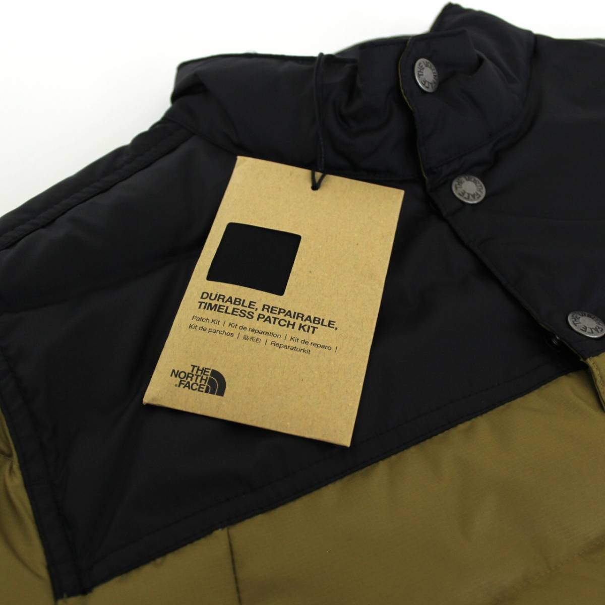 新品(ot3820XL)The North Face(メンズXL)ダウンジャケット ブリティッシュカーキ【*BOXLOGO PATCH DRT DOWN MID LAYER】US正規品モデル