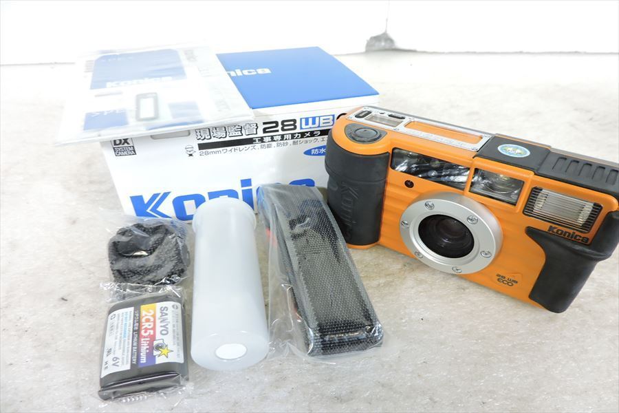 ◇ KONICA コニカ 現場監督28 WB ECO コンパクトカメラ 取扱説明書有り 元箱付き シャッター切れOK 中古 現状品 201208T1192