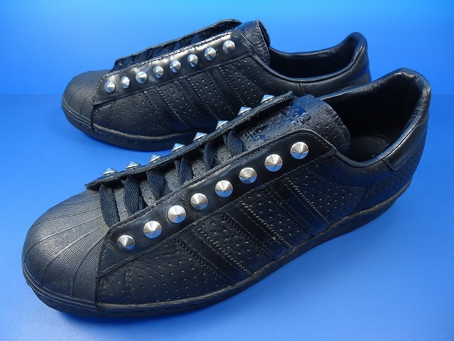 9477■美品 11年製 adidas originals superstar 80s アディダス スーパースター 黒 スタッズ ビンテージ 27.5 cm 品番 G44442