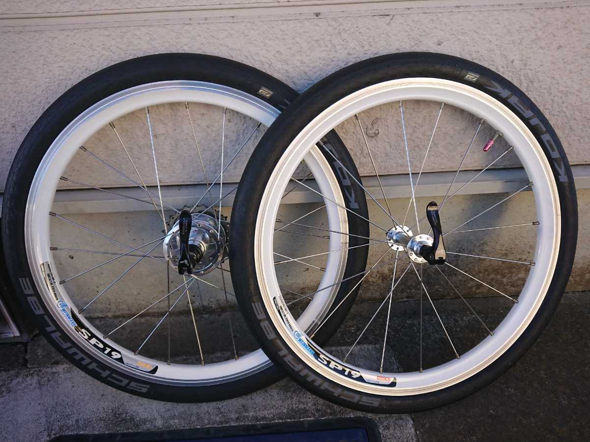 ミニベロ ホイール 20インチ(406) F100㎜/R130㎜ SHIMANO8-10対応 10S