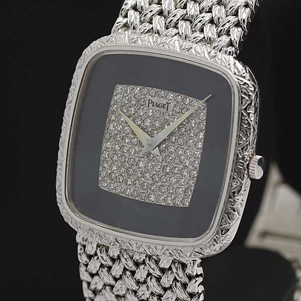 1円 アンティーク 正規 Plaget ピアジェ 18k 750 100g 手巻き ネイビー系 ダイヤ文字盤 スクエア メンズ腕時計 351a ピアジェ 売買されたオークション情報 Yahooの商品情報をアーカイブ公開 オークファン Aucfan Com