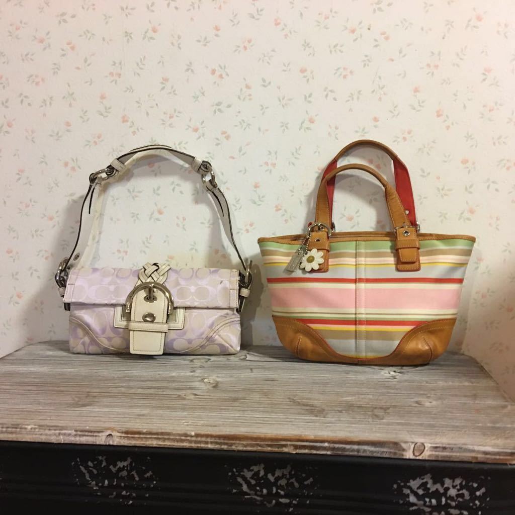 コーチ COACH シグネチャー ミニショルダーバッグ ミニ 極美品