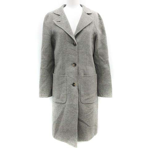美品 theory ウールカシミヤ チェスターコート グレー S セオリー theory チェスターコート ロング カシミヤ混 S グレー /PJ