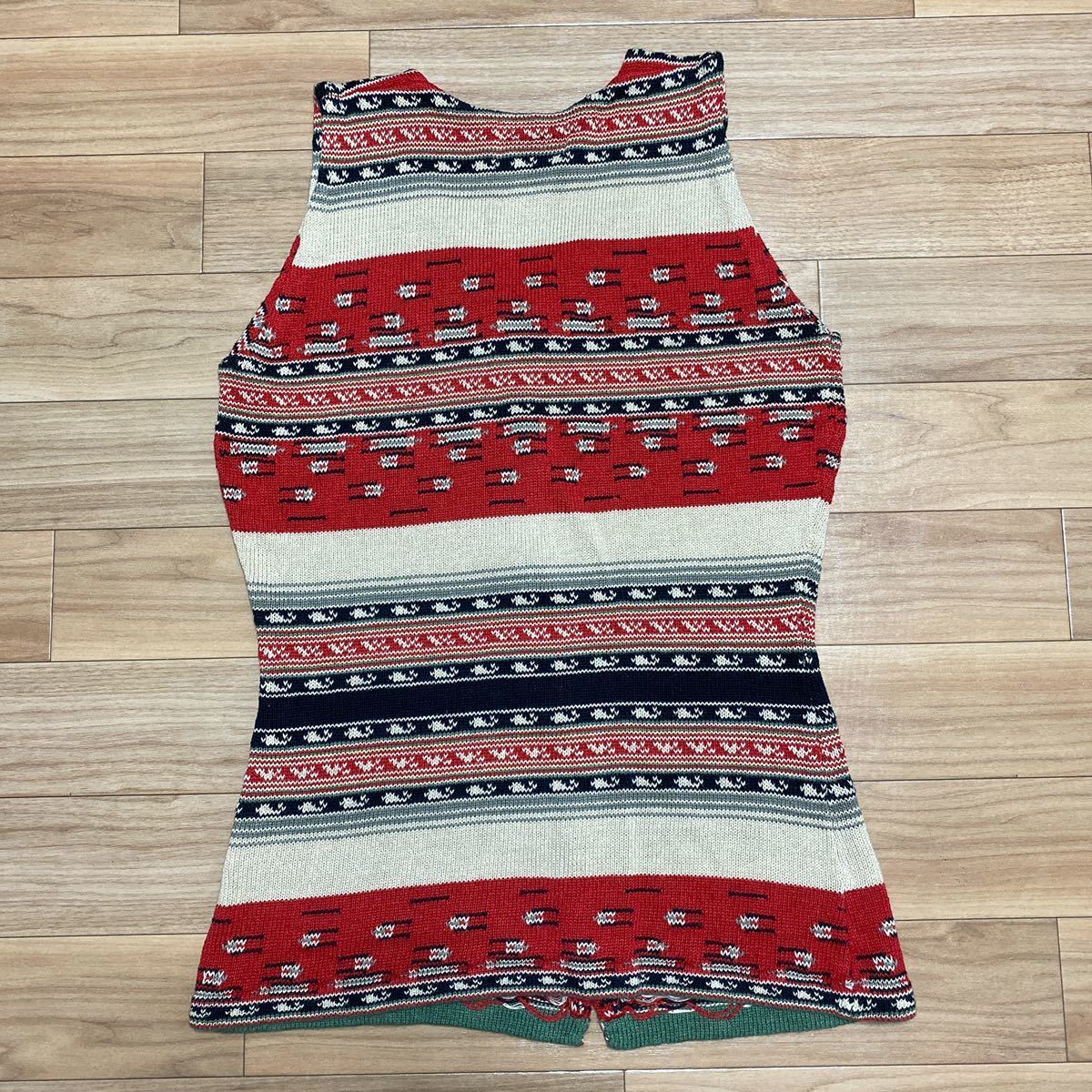90s POLO COUNTRY ネイティブ柄 ニットベスト チマヨ コンチョ 90s POLO COUNTRY ネイティブ柄 ニットベスト チマヨ コンチョ 90s
