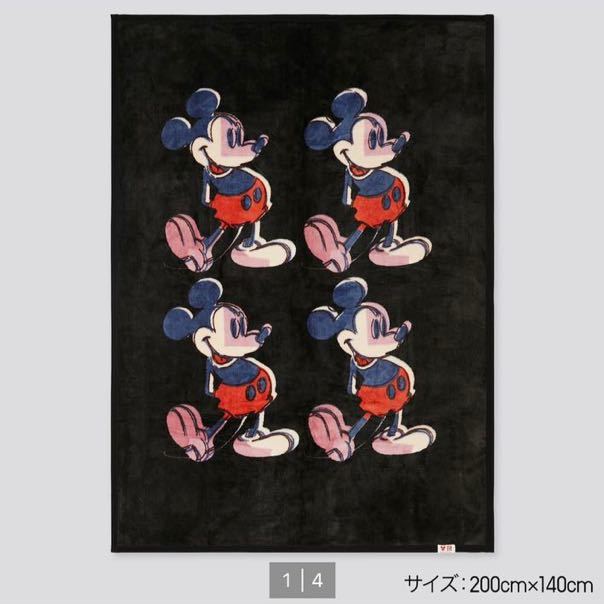 【新品】ユニクロ ヒートテック毛布 ミッキー シングル_1