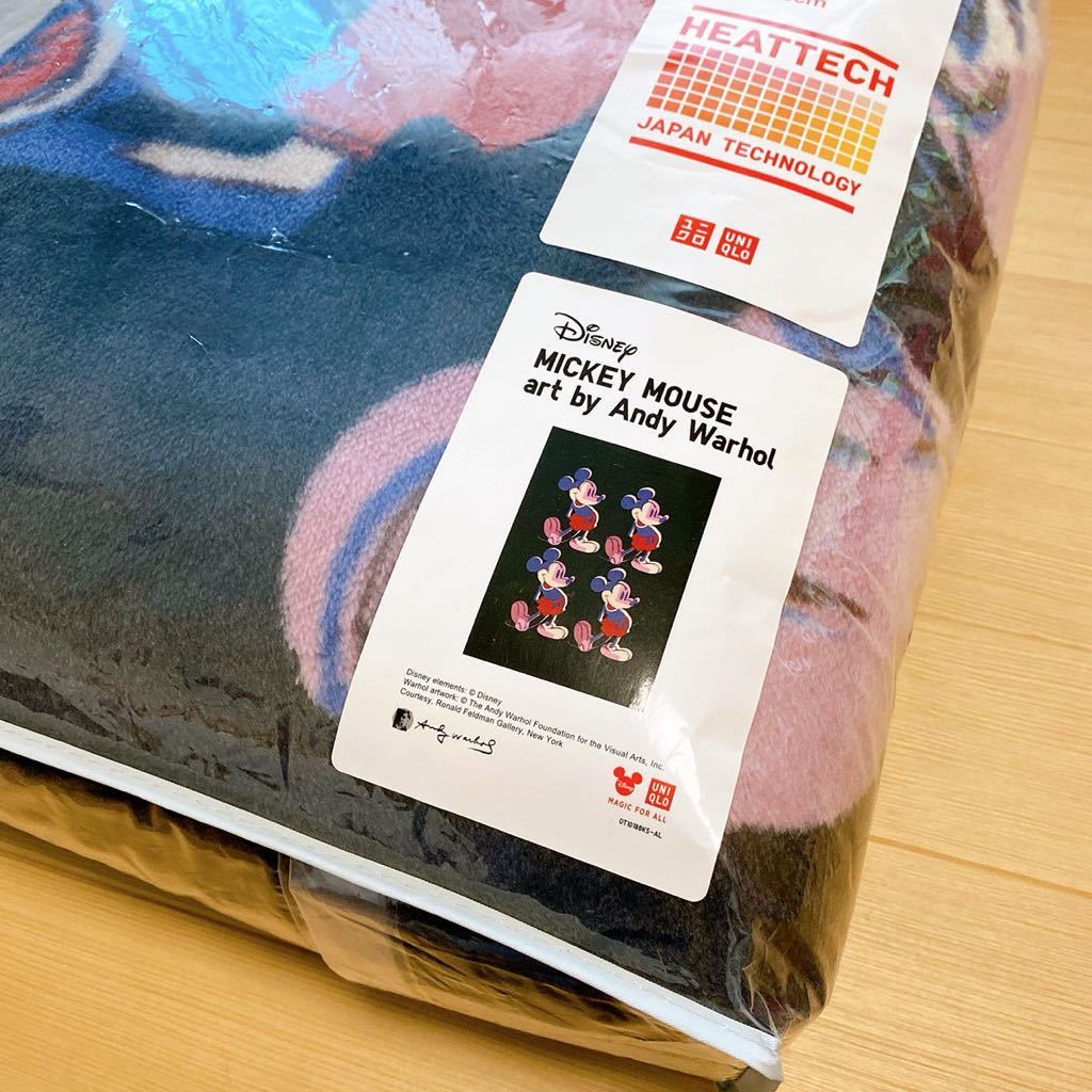 【新品】ユニクロ ヒートテック毛布 ミッキー シングル_3