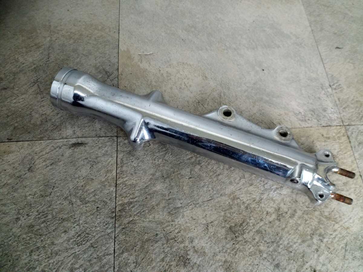 GT380 33パイ フロントフォーク ディスク クロームメッキ ボトムケース 