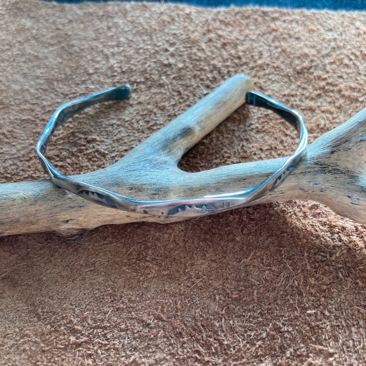 silver925 ナバホスタンプ シルバーバングル ブレスレット 