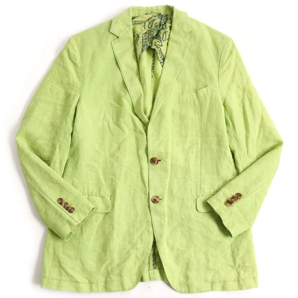 エトロ セットアップ スーツ 裏地総柄 ペイズリー 52 XL相当 ブラウン