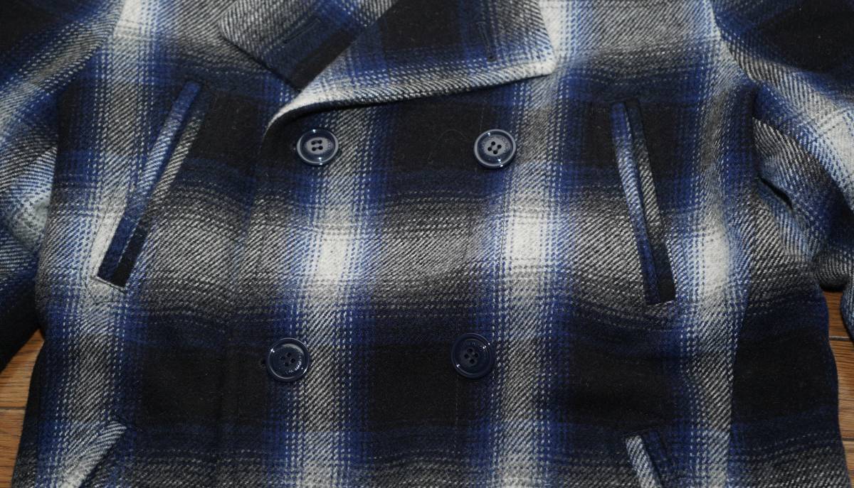 ☆貴重！ジョニーデップ着用 Woolrich ブルーチェックPコート☆S 木村