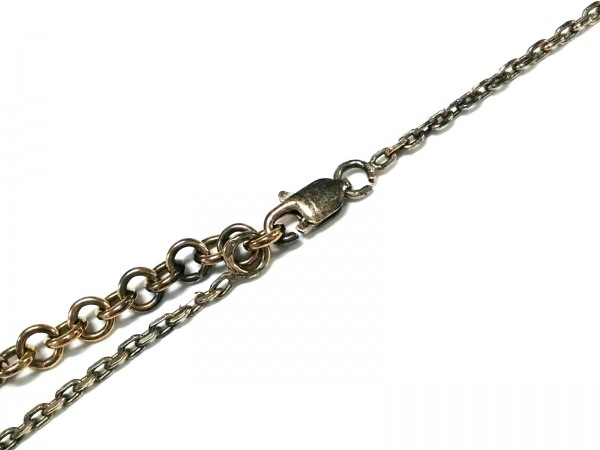 ベビーディオール baby Dior ネックレス - シルバー ゴールド×ピンク