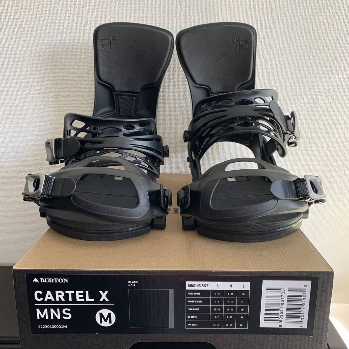 Burton Cartel X Est Snowboard bindings (black/white/graphic Burton Cartel X Est Snowboard bindings (black/white/graphic