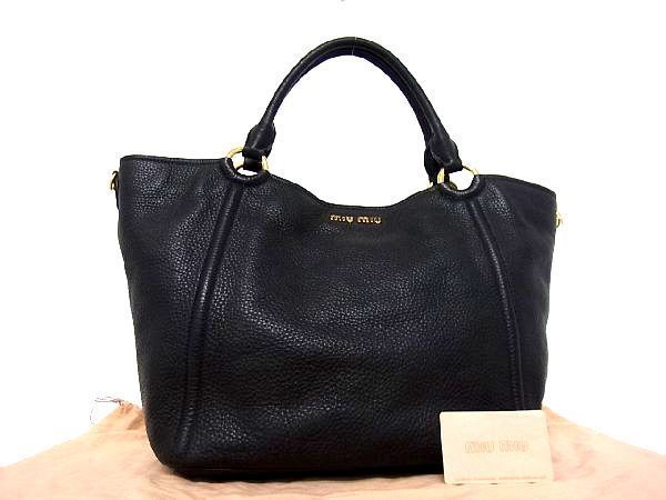 1円 □美品□ miumiu ミュウミュウ RR1880 レザー ゴールド金具  