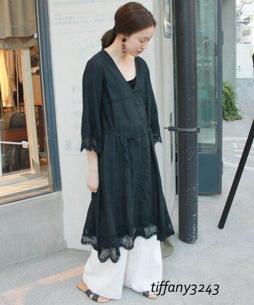 Slobe Iena スローブイエナ フェミニン 前開き ケミカルレース スカラ 刺 ガウン ワンピース ベルト付き ブラック 羽織としても イエナ 売買されたオークション情報 Yahooの商品情報をアーカイブ公開 オークファン Aucfan Com