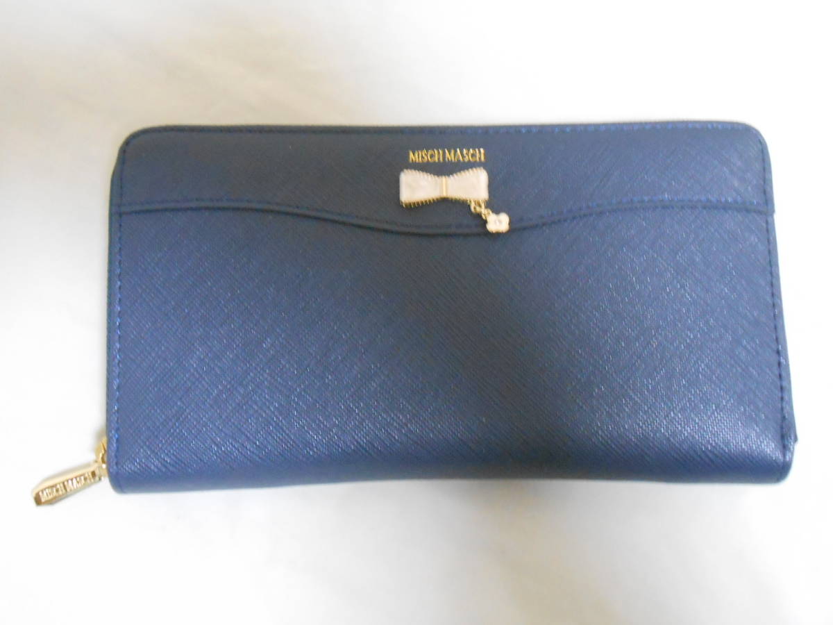 Misch Maschミッシュマッシュ 長財布 リボン 揺れる小花モチーフ 紺色 カード収納 小銭入れ その他 売買されたオークション情報 Yahooの商品情報をアーカイブ公開 オークファン Aucfan Com