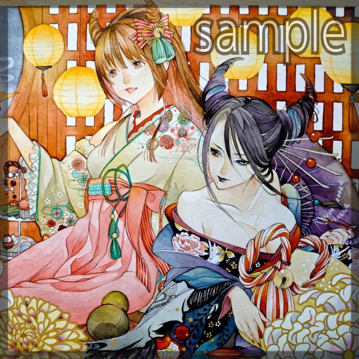 手描きイラスト オリジナル 21 牛 丑年 女性 女の子 着物 唯 手描きイラスト 売買されたオークション情報 Yahooの商品情報をアーカイブ公開 オークファン Aucfan Com