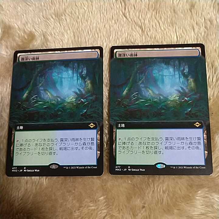 ポケットモンスター キャラクターセット MTG 霧深い雨林 拡張アート版 モダンホライゾン2 2枚セット 霧深い雨林