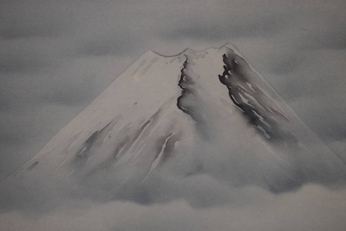 真作⁄福田翠光⁄富士山図⁄富岳図⁄富峰図⁄山水図⁄横物⁄掛軸☆宝船 by 真